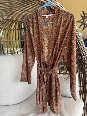 Victoria's Secret Leopard Print  Robe in Brown and Black